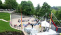 Wharton Park Opening Weekend Busy ampitheatre
