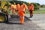 Plastic roads technology used to resurface a section of the A689 near Sedgefield August 2018