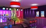 Leisure transformation bowling alley with lights