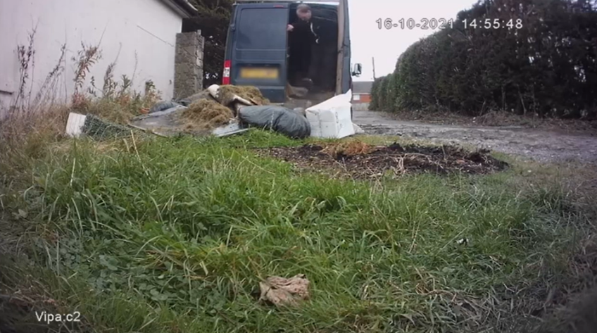 Robert Wright - fly-tipping CCTV footage - February 2023