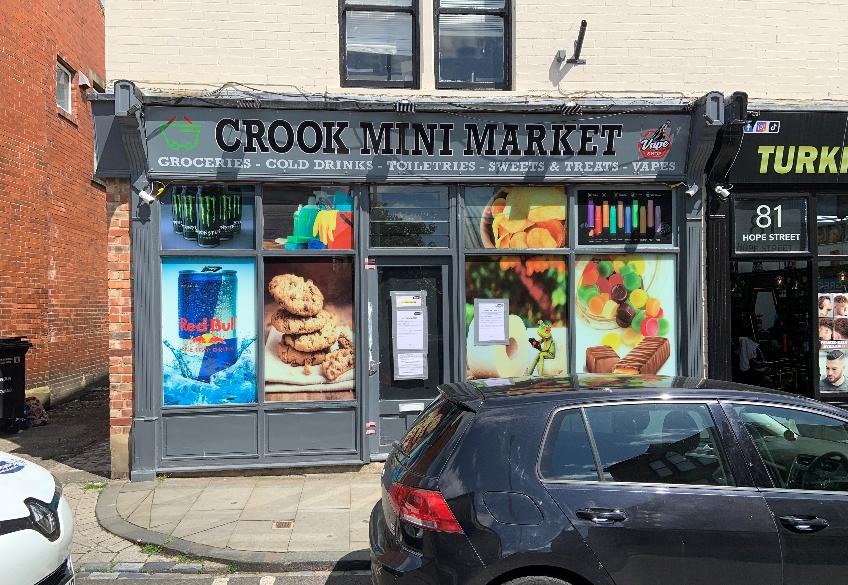 Crook Mini Market store - 80 Hope Street - Crook - closure order - July 2023