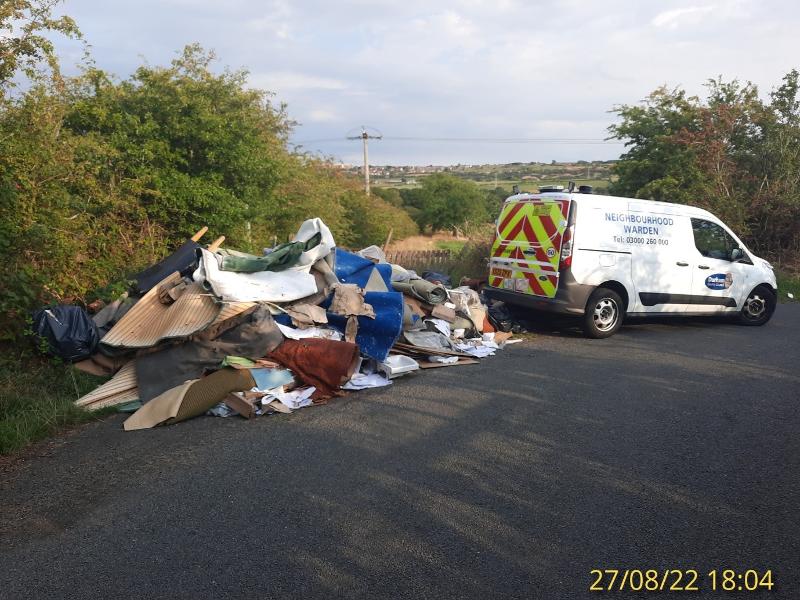 Joshua Richard Brown - fly-tip on Harperley Lane - August 2023 PR