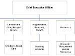 Organisational structure chart - see adjacent text for further information