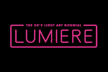 Lumiere logo in neon pink