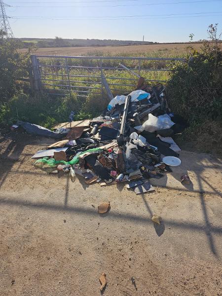 Lee Anthony Cooke Stoddart fly-tip near Metal Bridge Cemetery - October 2023