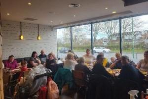 Older people enjoying a lunch club