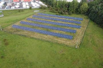 Solar farm at Tanfield Lea