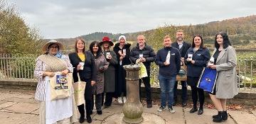 Cllr Mark Wilkes with representatives from Beamish and Durham County Council, promoting the single use plastics pledge