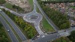 View north from the B1404 New roundabout and new A1018 link road