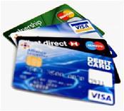 credit cards fanned out