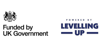 Powered by Levelling UP and Funded by UK Government logos - mobile version